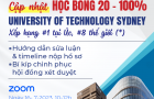 CẬP NHẬT HỌC BỔNG DU HỌC ÚC 20-100% TỪ ĐẠI HỌC CÔNG NGHỆ SYDNEY UTS